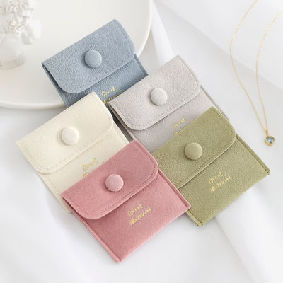 Velvet Microfiber Suede Jewelry Pouch Bags For Necklaces Rings Bracelets