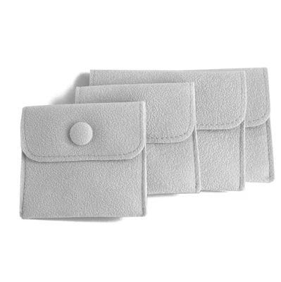 Velvet Microfiber Suede Jewelry Pouch Bags For Necklaces Rings Bracelets