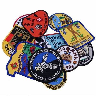 Polyester Garment Ironable Patches Labels Letterman Jacket Custom Shape