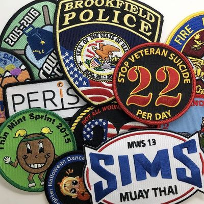 Polyester Garment Ironable Patches Labels Letterman Jacket Custom Shape