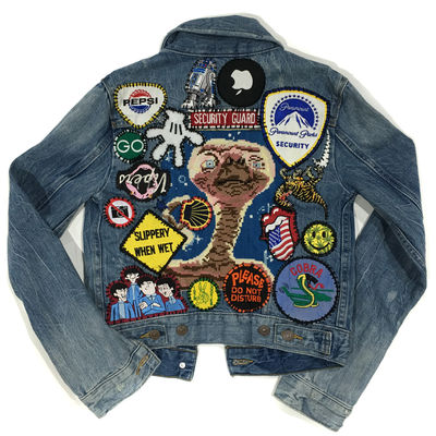 Polyester Garment Ironable Patches Labels Letterman Jacket Custom Shape