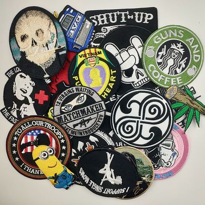 Polyester Garment Ironable Patches Labels Letterman Jacket Custom Shape