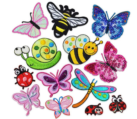 Embroidered Fabric Iron On Garment Patch Sew On Applique For Clothes Dress Jeans
