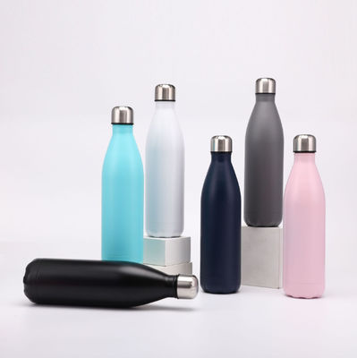 Leak Proof Double Wall Insulated Water Bottle 17oz 500ml Colorful Keep Hot Cold Sports