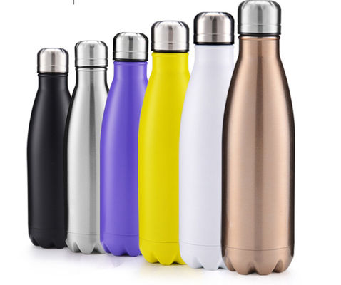 Leak Proof Double Wall Insulated Water Bottle 17oz 500ml Colorful Keep Hot Cold Sports