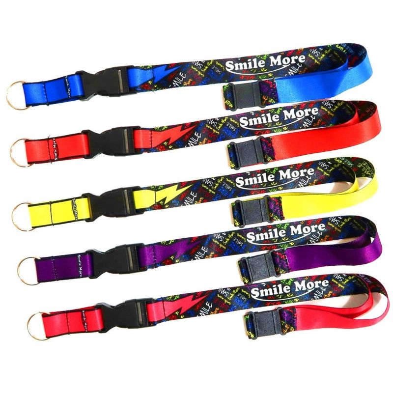 Colorful Flat Polyester nylon Waterproof Phone Lanyard strap With Hook Buckle Safe Clip