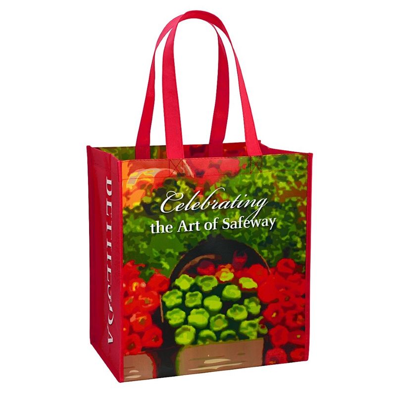 ODM Eco Non Woven Grocery Bags Lamination Tote With Full Color Printing