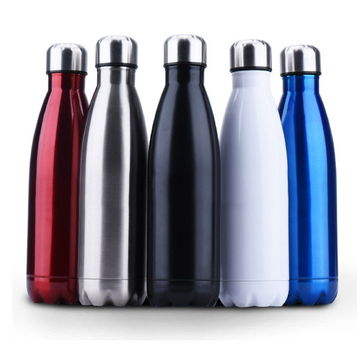 Leak Proof Double Wall Insulated Water Bottle 17oz 500ml Colorful Keep Hot Cold Sports